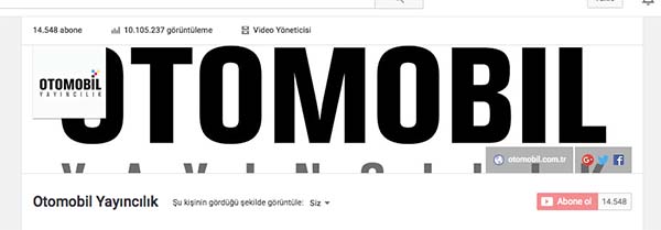 Otomobil Yayıncılık YouTube kanalı