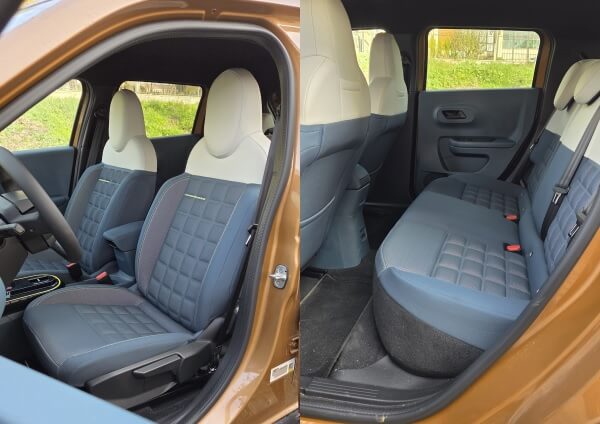 Fiat Grande Panda diz ve baş mesafesi