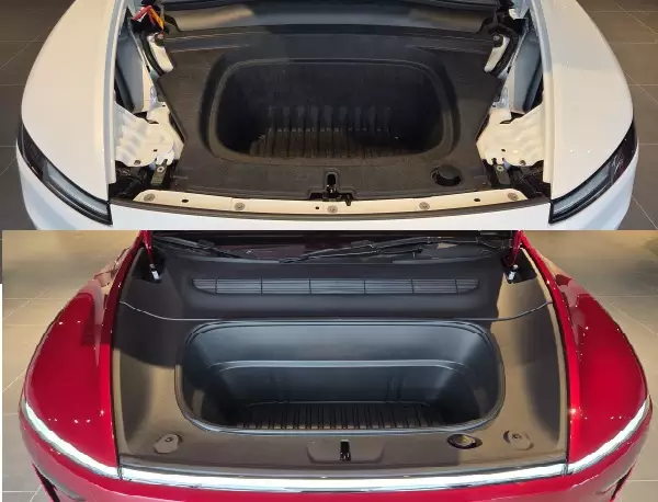 Tesla Model Y Standart ve Premium ön bagaj